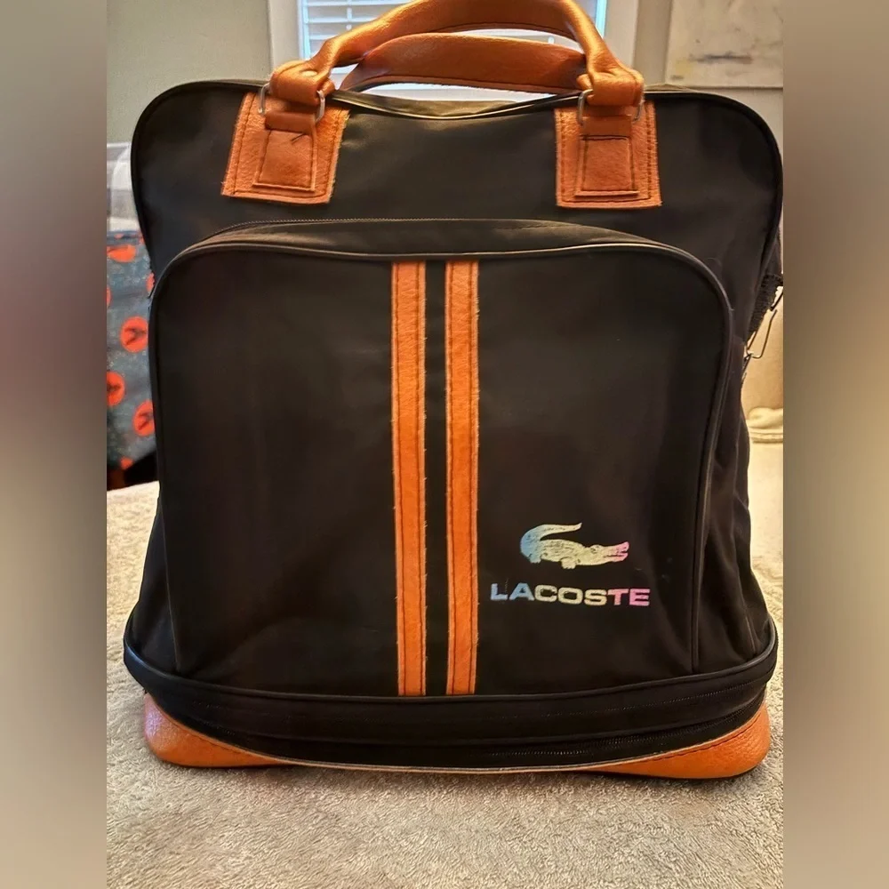 Vintage rare Lacoste messenger laptop bag with wheels
